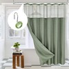 MitoVilla Sage Green Shower Curtain Hooks, Shower Hooks for Light