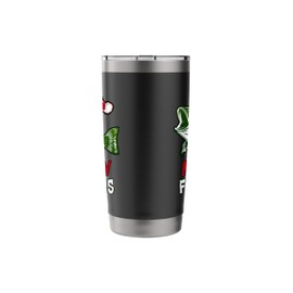 Merry Fishmas Funny Christmas Fish Holiday Fishing Santa Hat Stainless Steel Insulated Tumbler