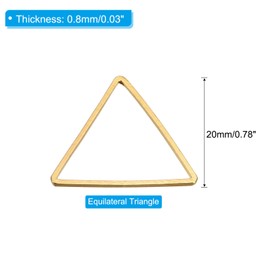 PATIKIL Beading Hoop Earrings, 30 Pcs Triangle Beading Findings Copper Hoop Earring for DIY Crafts Making Earring Necklace Making(20mm, Gold)