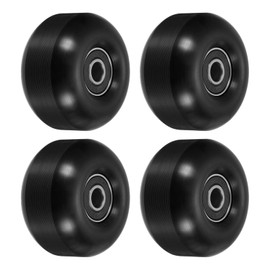 PATIKIL 52mm Skateboard Wheels with Bearings, 4 Pack Street Wheels for Skateboards Cruiser Wheel Replacement 95A, Black