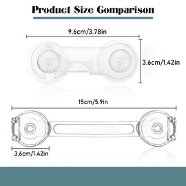 Caliee 20pcs Cabinet Locks Baby Proofing Clear Child Safety Cabinet Locks Drawer Locks ABS and PE Materials Child Locks For Cabinet, Drawers, Refrigerator (10pcs 5.9in+10pcs 3.78in)