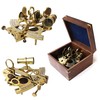 Vintage Ship History Sextant with Hardwood Box Antique Marine Collectible