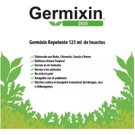 GERMIXIN Repelente De Insectos Biodegradable Germixin 5 Pz 125 Ml C/u
