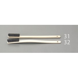 エスコ(ESCO) 295mm 4行 竹ブラシ(曲・豚毛製) EA109DB-32