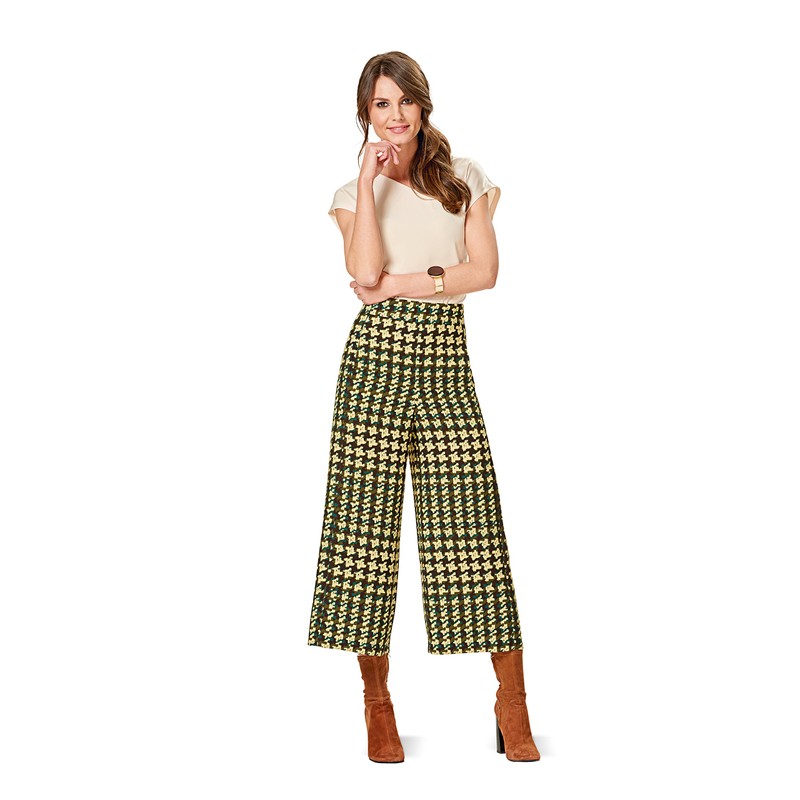 Burda - B6573 - sewing pattern - trousers - white