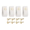 sourcing map 4 Pack Leather Drawer Pulls Leather Dresser Pull
