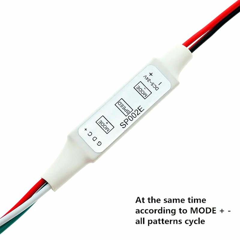 Vrabocry WS2811 WS2812B SK6812RGB Addressable LED Light Portable 3Key Mini
