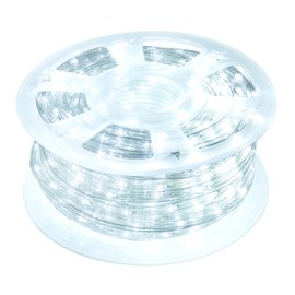 CHORLED Waterproof LED Rope Lights, Connectable & Flexible with 8 Modes, Outdoor Lighting for Deck, Garden, Pool, Patio & Christmas Decor (White, 20ft)