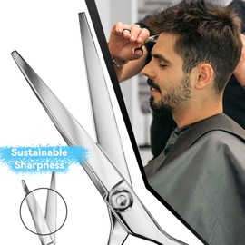 NAILGILRS Hair Cutting Scissors Shears - 6.7Inch Stainless Steel Barber Hairdressing Scissor with Fine Adjustment ScrewScissor, Professional Salon Barber Haircut Scissors for Man Woman Adults Kids