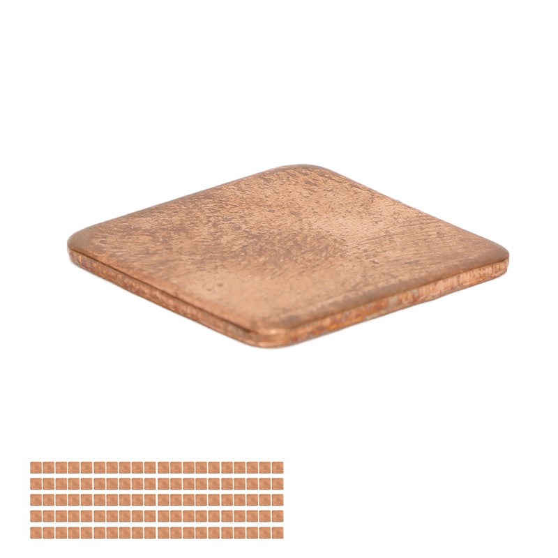 100pcs Copper Pad Shim Thermal Conductivity Burr Free Copper Shim