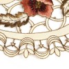 KooingTech Table Runner, Coffee Table Cover, 39x87cm Embroidered Red Floral