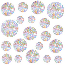 Ezydka Suncatcher Stickers, Pack of 26 Prism Window Stickers, PVC Window Stickers, Bird Protection, Prism Stickers for Stop Birds Flying in Windows