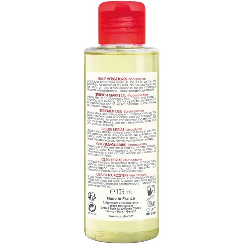 Mustela Maternidad Aceite Prevención Estrías Corporal, 105ml