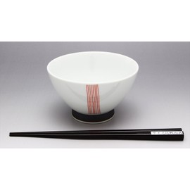 Hasami kurawa? Bowl, Stripe Belt Red 500557 