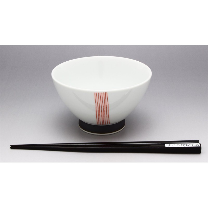 Hasami kurawa? Bowl, Stripe Belt Red 500557 