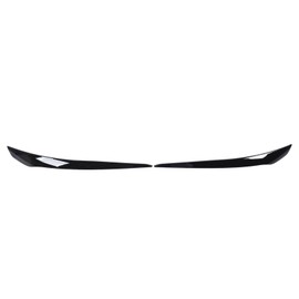 2 Pcs Headlight Eyebrow Headlamp Eyelid Cover Trim Frame Decal Cover for 3 Series E92 E93 LCI 2010 to 2014 Glossy Black