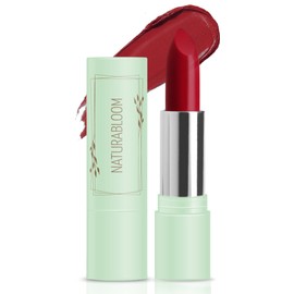 Naturabloom Natural Cosmetics Lipstick Vegan (Poppy) - Sensational Lip Colour with Just One Stroke - Moisturising Lipstick Made from Natural Oils & Fats - Good Coverage, Long-Lasting