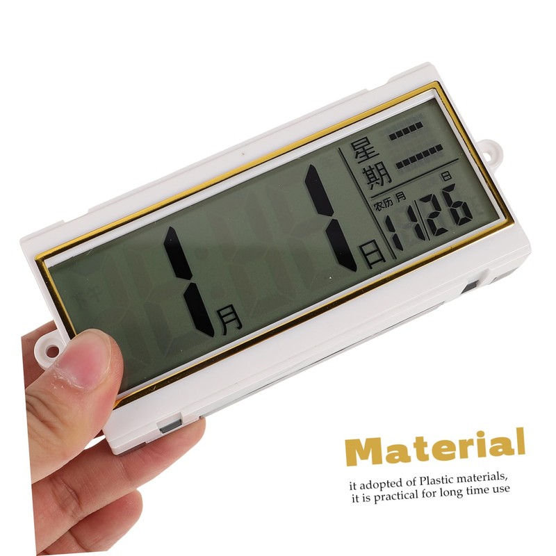 jojofuny Multifunctional Display Wall Clock with Lunar Calendar Temperature Elegant