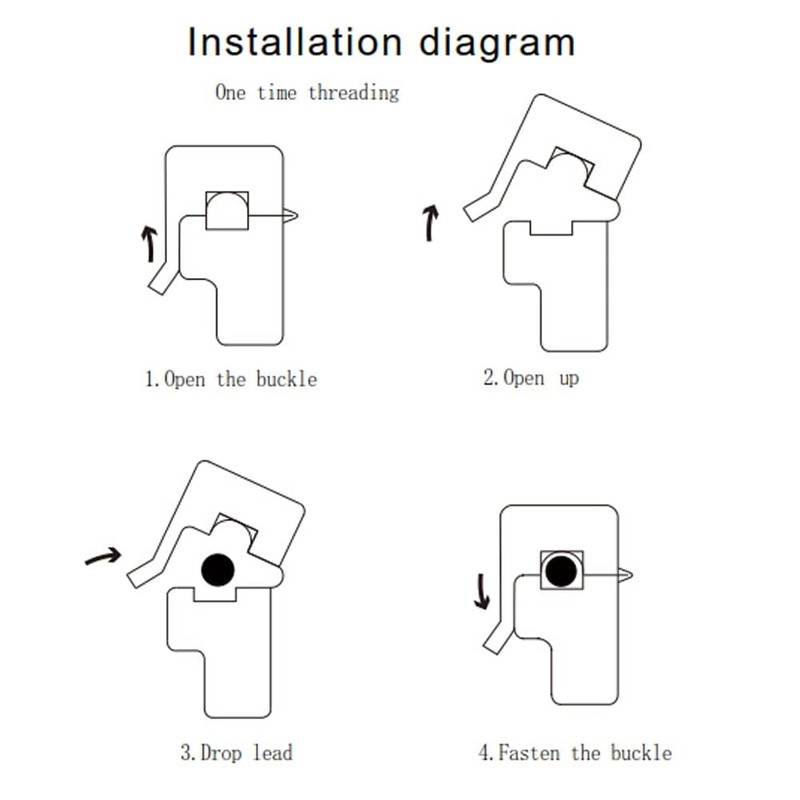 SYUAB 4Pcs 100A/50mA SCT013000 Non-invasive Split Transformer Sensor SCT-013-000 Split
