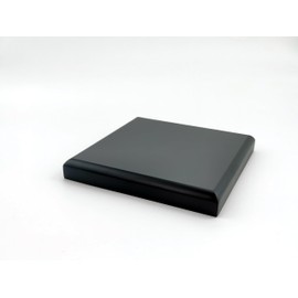 Villeurbanne Square MDF Wood Display Base with Ogee Edge, 5.5x5.5 inches, Art Display, Sculpture Stand, Statue Display, Minimalism Style Jewelry Display Stand Showcase Black