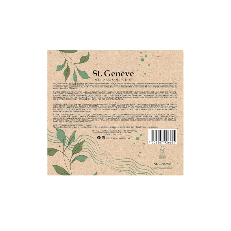 St. Genève Wellness Collection Jabón Líquido para Manos con Extractos