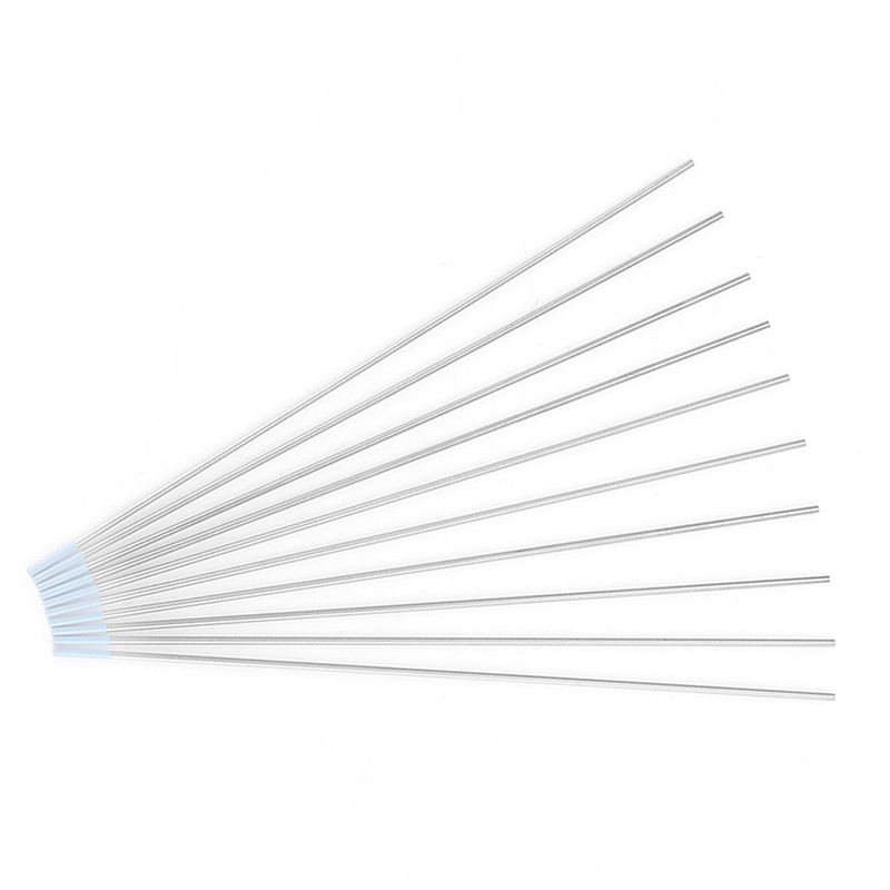 10Pcs Zirconiated Tungsten Electrodes WZ8 White Tip for AC Tig