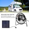 Natudeco USB-Solar-Ventilator, Solarbetriebener Lüfter, Tragbarer Mini-Ventilator Mit Photovoltaik-Solarpanel Für Camping,