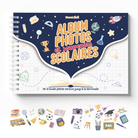 Classroom Photo Album and School Memories - Kindergarten, Elementary, Middle School and High School (Blue)
