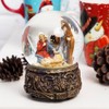 Snow Globe Christmas Glass Water Globe Musical Holy Family Polystone