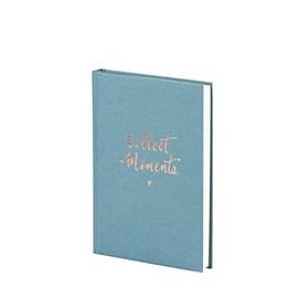 Rössler Papier 18831880001 Bullet Journal "Collect Moments", DIN A5, 192 Pages, Polka Dots, Denim, Pack of 1