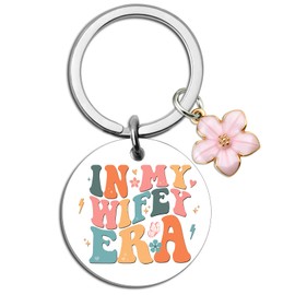 Wifey Gifts In My Wifey Era Keychain Wedding Engagement Christmas Gifts for Wife Bride To Be Gift for Wife Unique Birthday Anniversary Presents Bridal Shower Bachelorette Sweetest Day Gift for Her