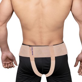 Wonder Care Inguinal Hernia Support Truss brace for Single / Double Inguinal or Sports Hernia with Two Removable Compression Pads & Adjustable Groin Straps Surgery and injury Recovery belt,Medium (Pack of 1)