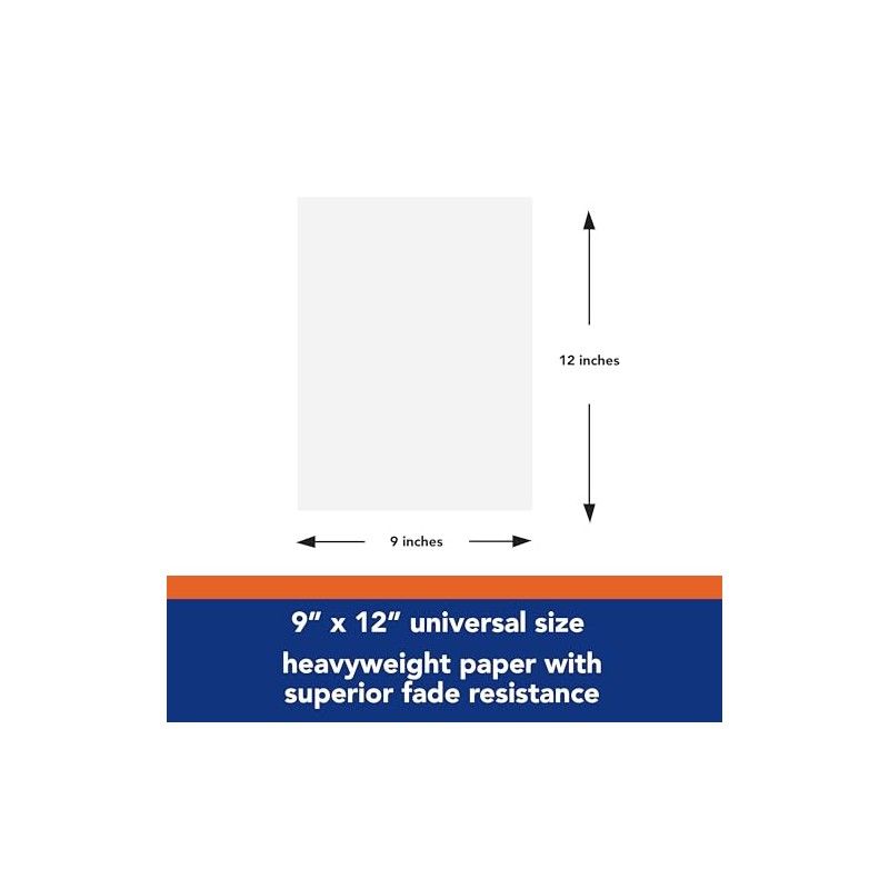 Tru-Ray® Construction Paper, 50% Recycled, 9" x 12", White, 50