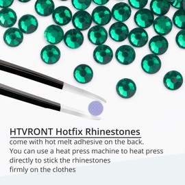 HTVRONT Rhinestones for Crafting - 1440pcs SS16 Hotfix Rhinestones for Clothes, Bright Color & Shining Flatback Rhinestones Suitable for Crafts, Decoration and Handicraft (3.7-3.9mm)