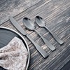 Alata Kate Black Mirror 40-Piece Silverware Set,Service for 8,Stainless Steel