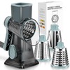 KEOUKE Rotary Cheese Grater Hand Crank Transparent - Shredder Slicer
