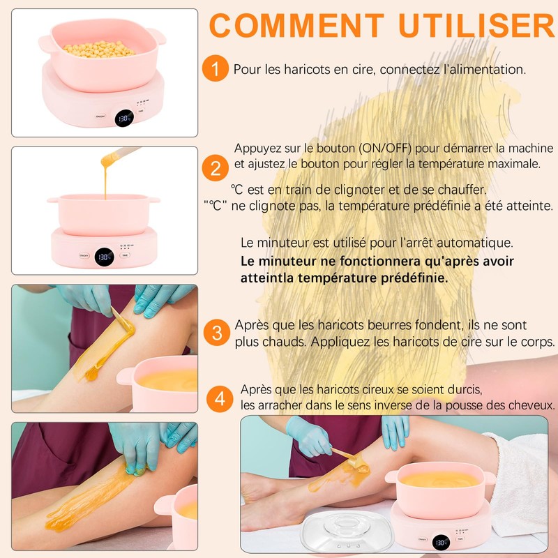 Wax Heater Professional Adjustable Temperature Wax Machine Hair Removal Hot