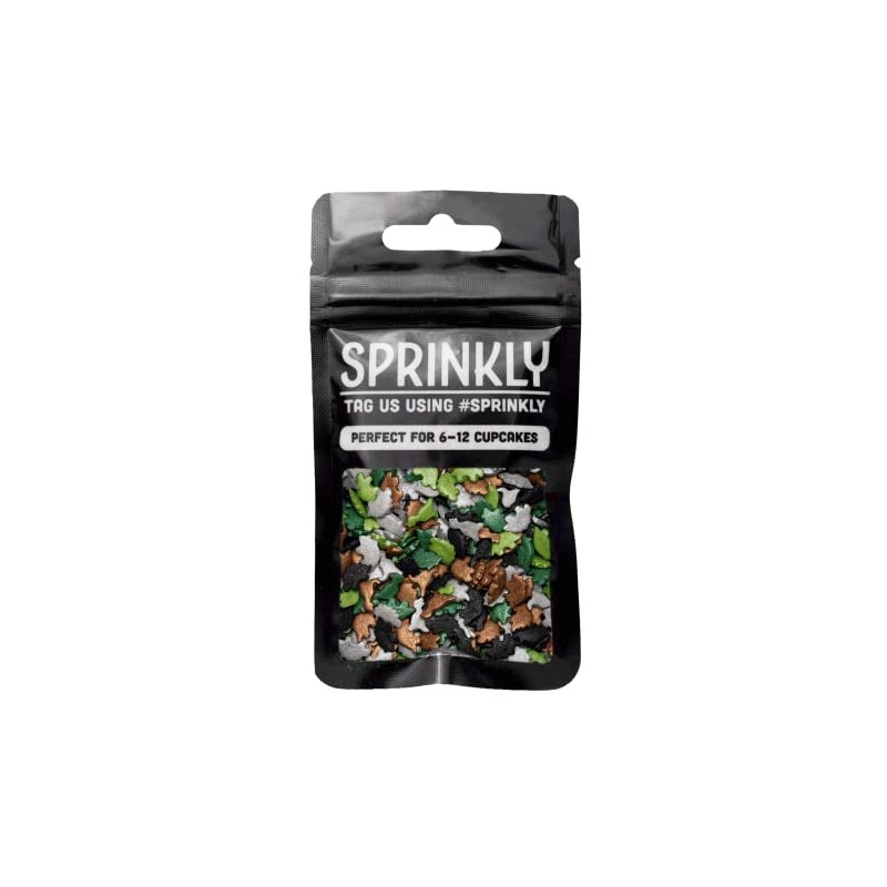 SPRINKLY - Sprinkle Shapes - Dinosaurs (Camouflage Colours) - 25g