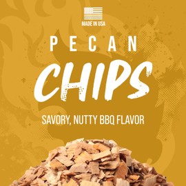 FOGO Pecan Wood Chips for Grilling and Smoking, Sweet Nutty BBQ Flavor for Charcoal and Gas Grills, Made in USA, 1.4 lb Bag, 6-Pack