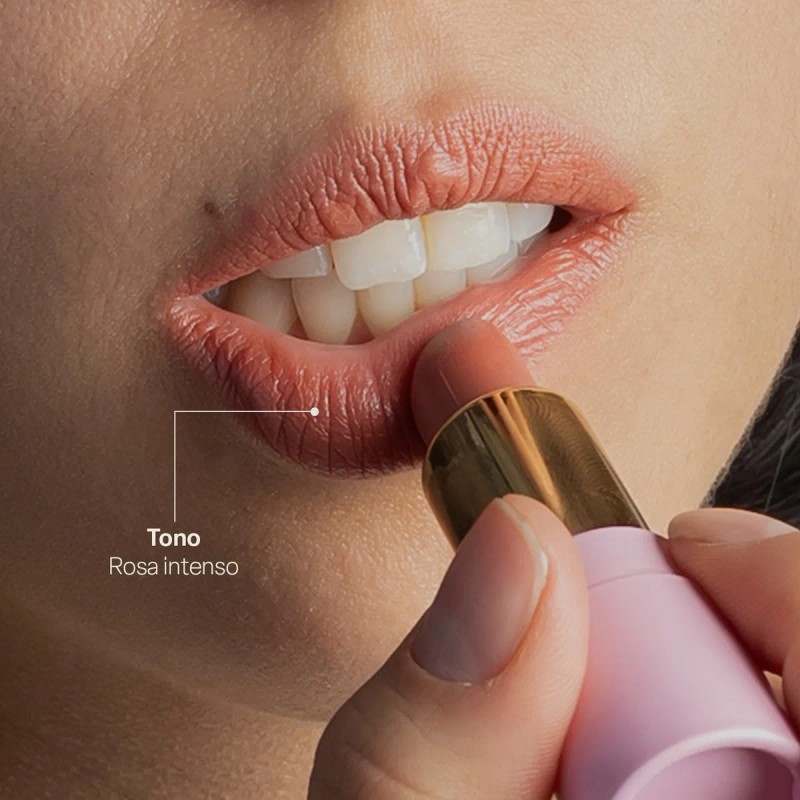Labial Hidratante Natural Teia Cosméticos Naturales Color Rosa intenso