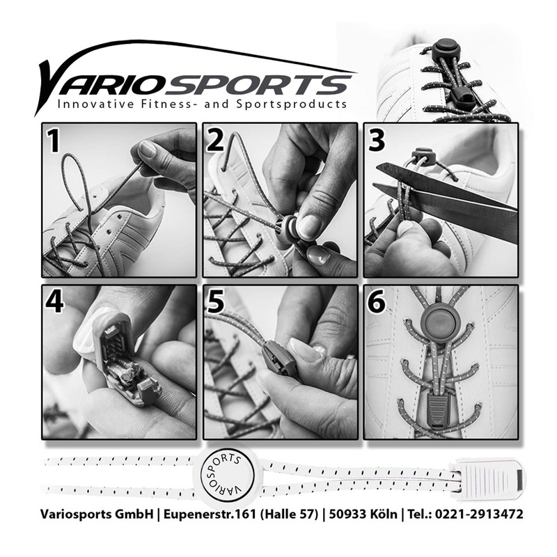 Elastic Flat or Quick-Release Shoe Laces Alternative to Traditional Shoe