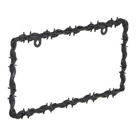 Bell Automotive 22-1-46565-8 Barbed Wire Black License Plate Frame, Corrosion Resistant, Easy to Install