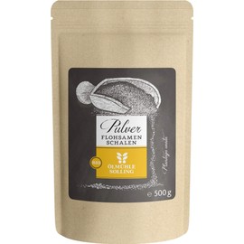 Organic psyllium husks ground, 500 g, 99% purity, finely ground in Germany, natural product Ölmühle Solling