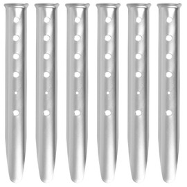 TRIWONDER Tent Stakes Snow Sand Tent Pegs Aluminum U-Shaped Tent Nails Lightweight Ground Stakes Pegs for Camping Backpacking Beach Hammock Canopy (Silver - U-Shaped - 12.2 Inches)