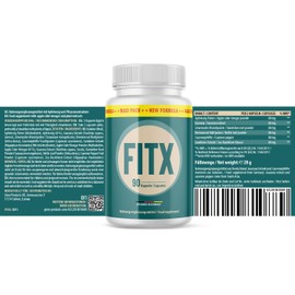 FITX Kapseln | hergestellt aus wertvollen Zutaten | unterstützt sie ihre Ziele zu erreichen | 90 Kapseln