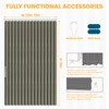 AJAZZ 100% Blackout Accordion Doors Interior Closet Curtain Doorway Curtains