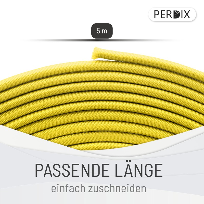 perdix Elastic Cord 3mm 5M Yellow Elastic Cord for Bracelets