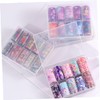 Mikinona 10pcs Removable Flower Sky Pattern Nail Art Stickers for