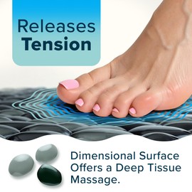 SlipX Solutions Non Slip Pebble Bath Mat for Shower & Bathtub 38x17 | River Rock Look | Accupressure | Massage Bath Mats for Tub | 188 Suction Cups | Machine Washable, Dark Gray Pebbles