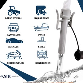 Gas Transfer Pump Battery Operated – Portable Fuel Transfer Pump for Gas Can, No Spill Automatic Siphon with USB-C Rechargeable Battery